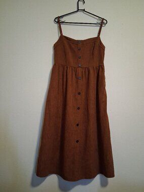Brown Strapless Dress